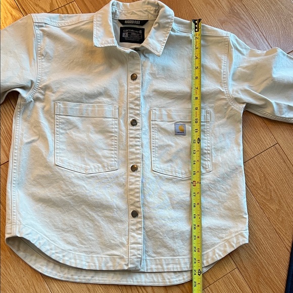 Carhartt Men's Cream Button-Up Shirt Jacket - Picture 6 of 10